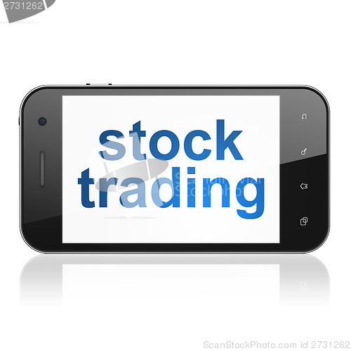 Image of Finance concept: Stock Trading on smartphone