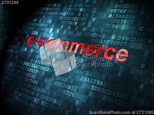Image of Finance concept: E-commerce on digital background
