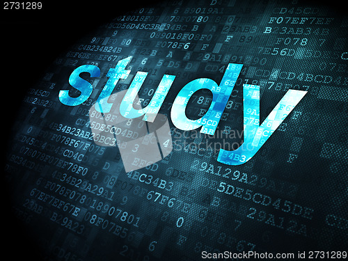 Image of Education concept: Study on digital background