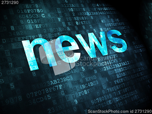 Image of News concept: News on digital background