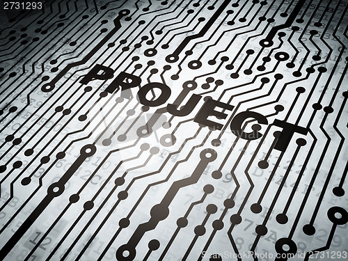 Image of Finance concept: circuit board with Project