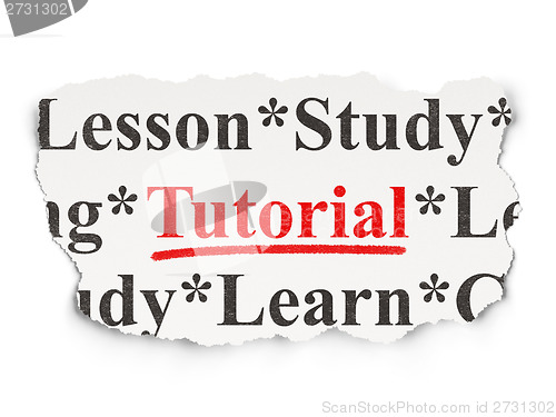 Image of Education concept: Tutorial on Paper background