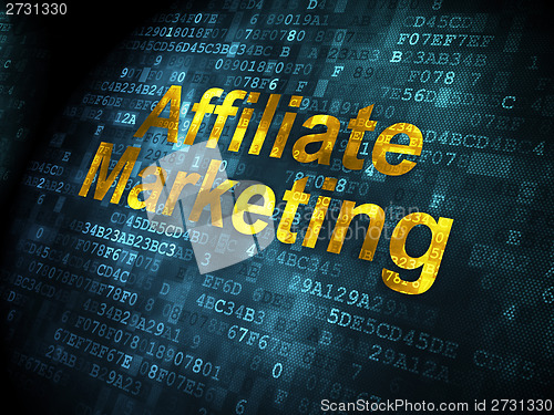 Image of Business concept: Affiliate Marketing on digital background
