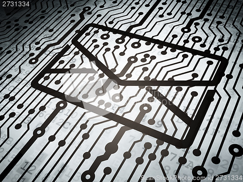 Image of Business concept: circuit board with Email