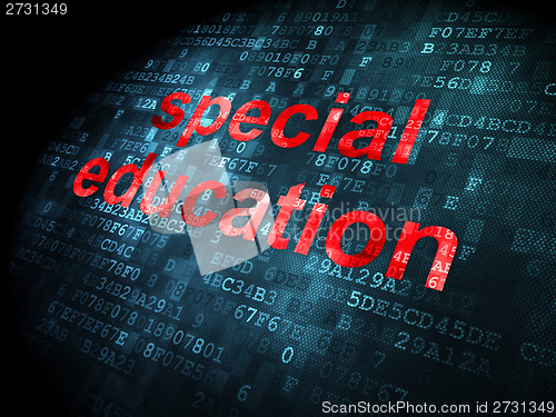 Image of Education concept: Special Education on digital background