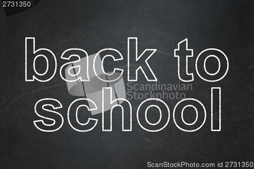 Image of Education concept: Back to School on chalkboard background