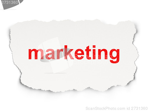 Image of Marketing concept: Marketing on Paper background