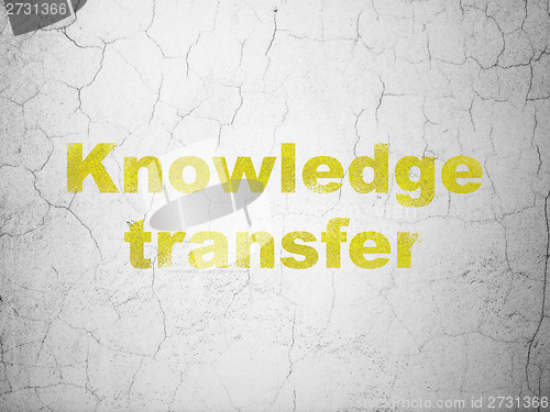 Image of Education concept: Knowledge Transfer on wall background