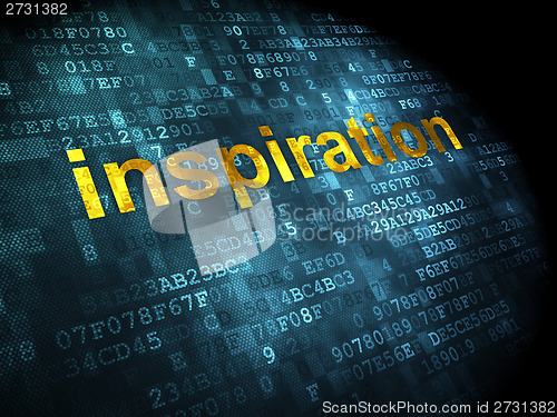 Image of Advertising concept: Inspiration on digital background
