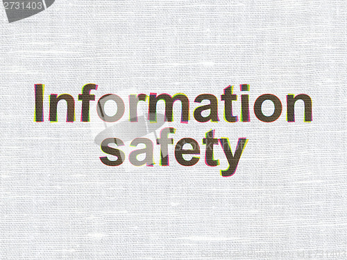 Image of Privacy concept: Information Safety on fabric texture background