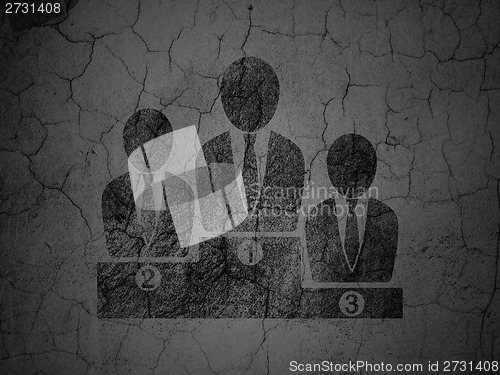 Image of Law concept: Business Team on grunge wall background
