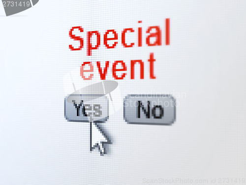 Image of Finance concept: Special Event on digital computer screen