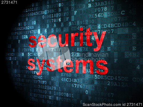 Image of Protection concept: Security Systems on digital background