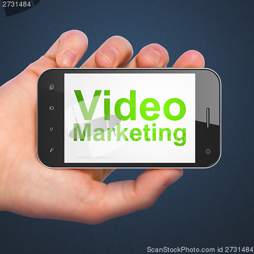 Image of Business concept: Video Marketing on smartphone