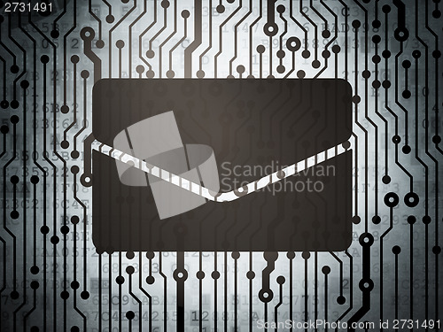 Image of Finance concept: circuit board with Email