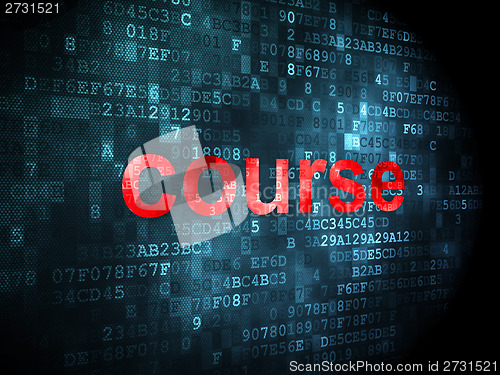 Image of Education concept: Course on digital background