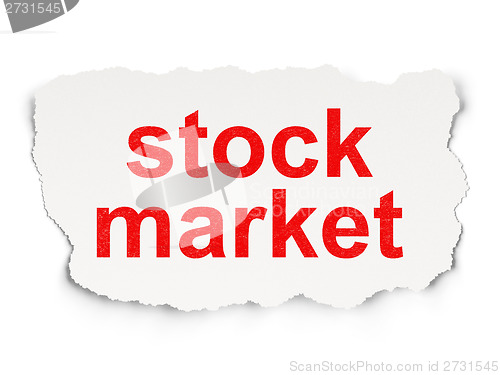 Image of Finance concept: Stock Market on Paper background