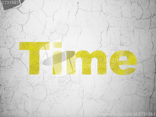 Image of Timeline concept: Time on wall background