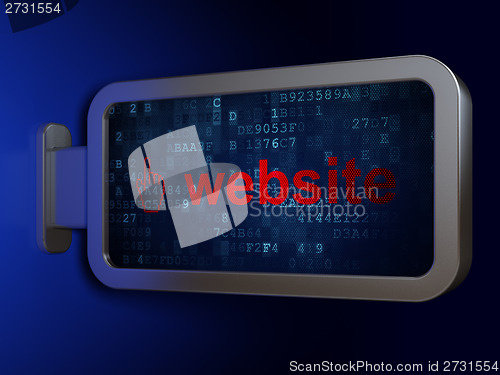 Image of Web development concept: Website and Mouse Cursor on billboard background