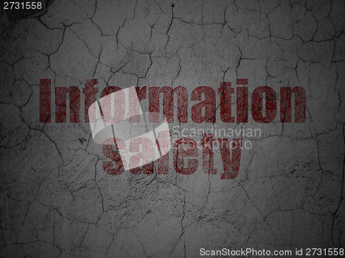 Image of Privacy concept: Information Safety on grunge wall background