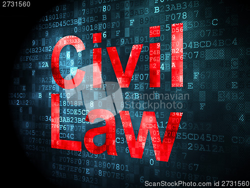 Image of Law concept: Civil Law on digital background