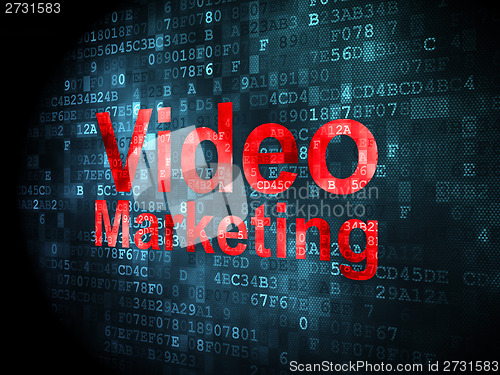 Image of Finance concept: Video Marketing on digital background
