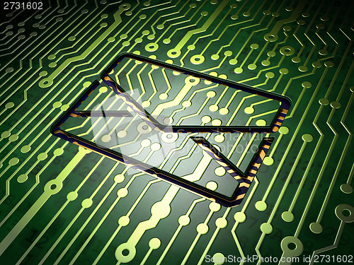 Image of Business concept: Email on circuit board background