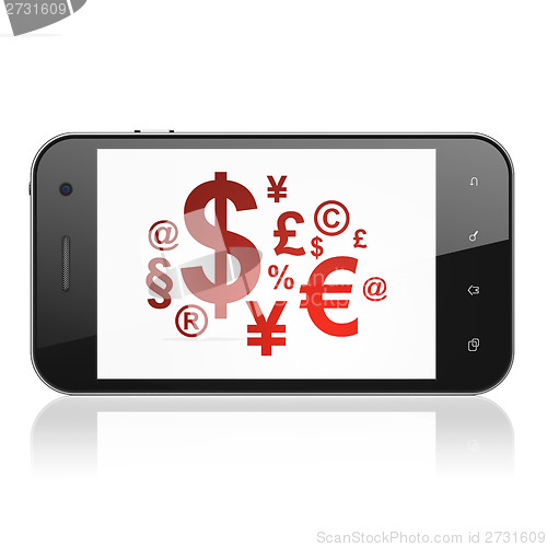 Image of News concept: Finance Symbol on smartphone