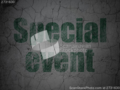 Image of Finance concept: Special Event on grunge wall background