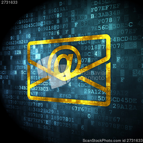 Image of Business concept: Email on digital background