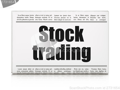 Image of Business concept: newspaper headline Stock Trading