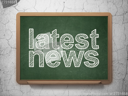 Image of News concept: Latest News on chalkboard background