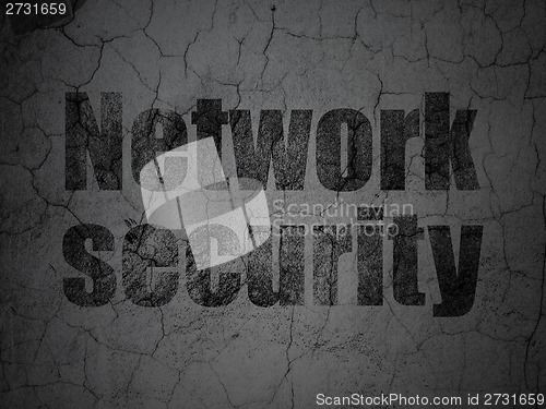 Image of Privacy concept: Network Security on grunge wall background