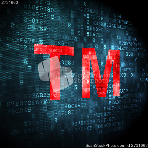 Image of Law concept: Trademark on digital background