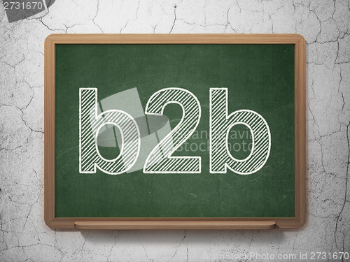 Image of Business concept: B2b on chalkboard background