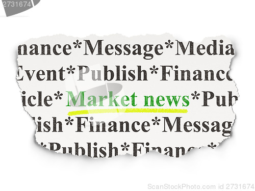Image of News concept: Market News on Paper background