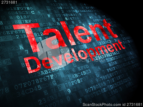 Image of Education concept: Talent Development on digital background