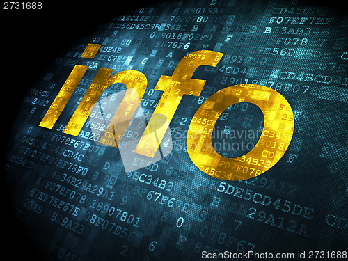 Image of Information concept: Info on digital background