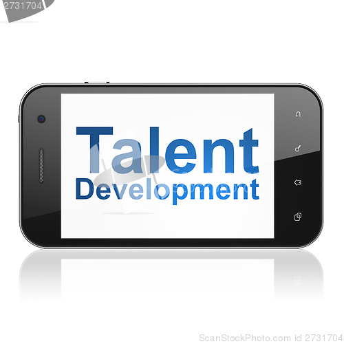 Image of Education concept: Talent Development on smartphone