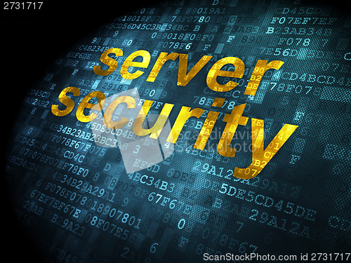 Image of Security concept: Server Security on digital background