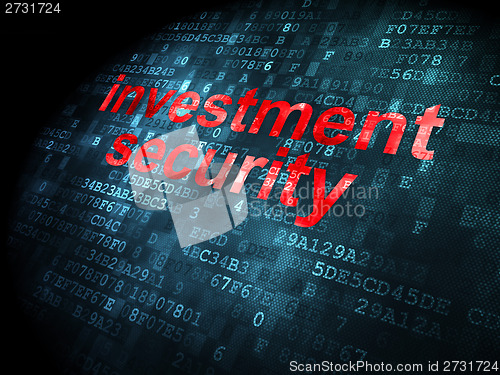 Image of Safety concept: Investment Security on digital background