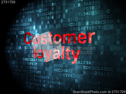 Image of Marketing concept: Customer Loyalty on digital background