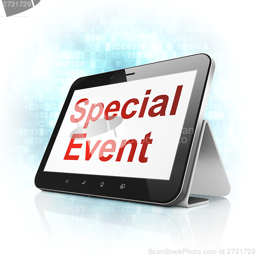 Image of Business concept: Special Event on tablet pc computer