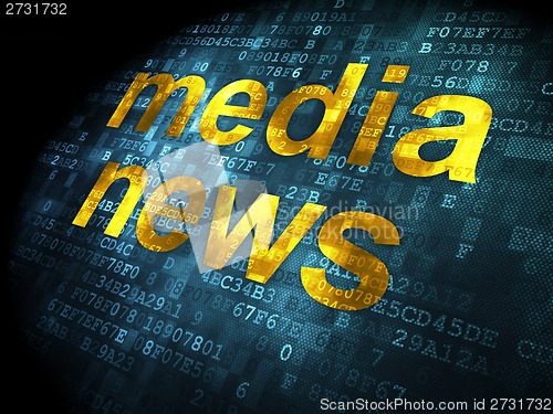 Image of News concept: Media News on digital background
