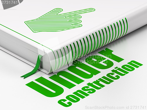 Image of Web design concept: book Mouse Cursor, Under Construction