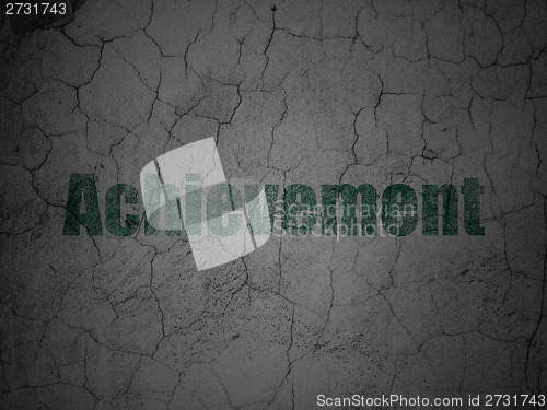 Image of Education concept: Achievement on grunge wall background
