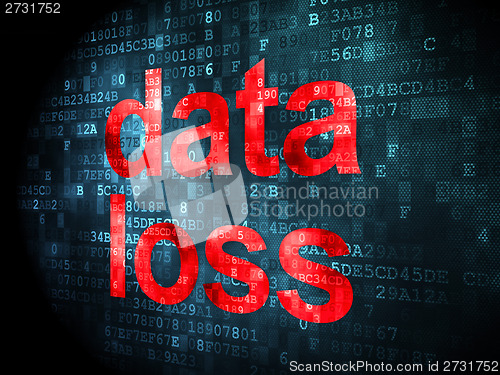 Image of Data concept: Data Loss on digital background