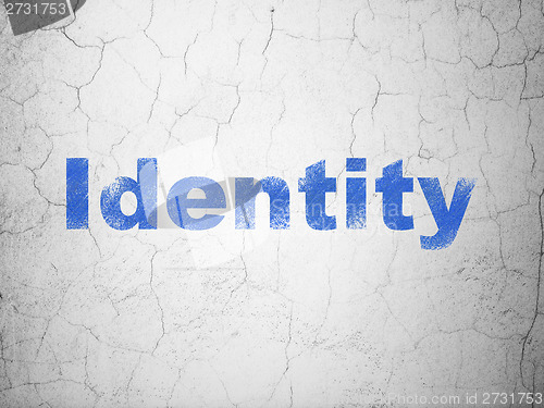 Image of Privacy concept: Identity on wall background