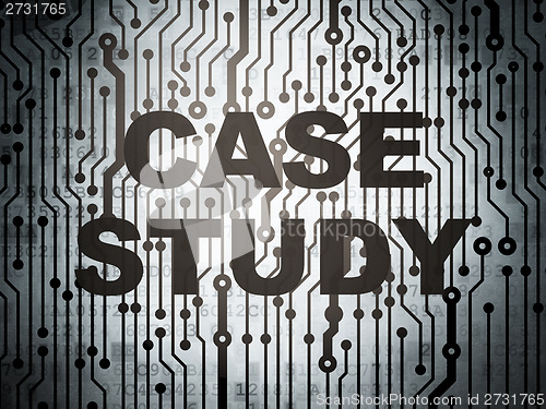 Image of Education concept: circuit board with Case Study