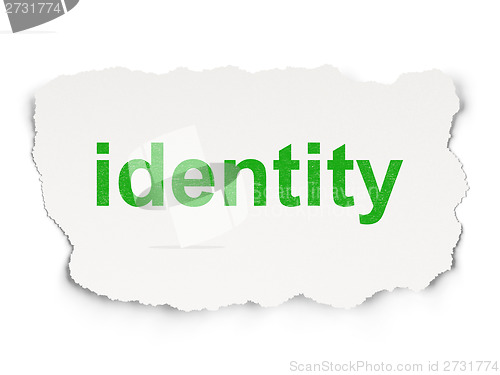 Image of Security concept: Identity on Paper background